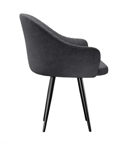 Стул DikLine 439 поворотный, TW11 серый, ножки черные арт.00-00079923