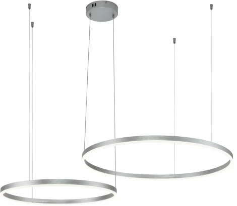 Подвесной светильник Galass V000012L (14001/2P Silver) (LED, 220V, пульт управления, на тросе, кольцо)