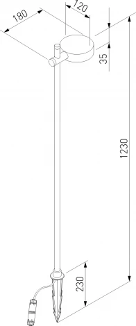 Уличный наземный светильник светодиодный Elektrostandard Feature 35172/F черный