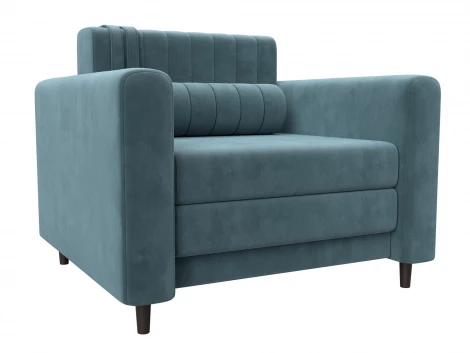 Кресло Лига-070 (ЛДСП,Брус,Фанера/Дерево/Велюр/Бирюзовый) Лига Диванов 132557