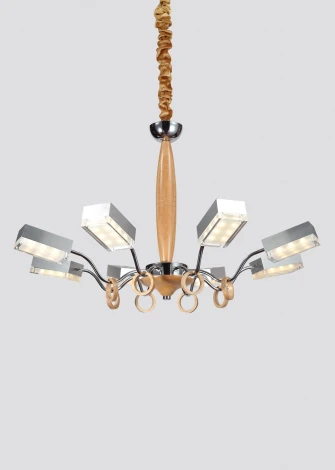 Подвесная люстра Lucia Tucci Natura 156.8 (LED, 220V, бук, на цепи)