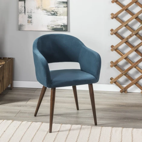 Стул R-Home Oscar тёмно-зеленый/т.орех