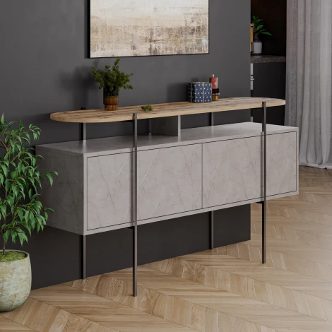 Комод HANLEY CONSOLE (ЛДСП/Светло-коричневый) LEVE