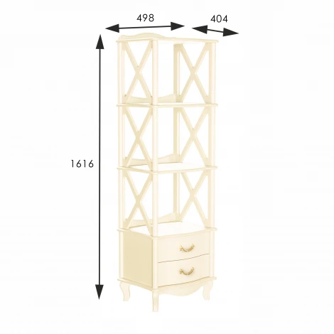 Этажерка Джульетта 3 уровня, дуб шампань Л от фабрики Mebelik