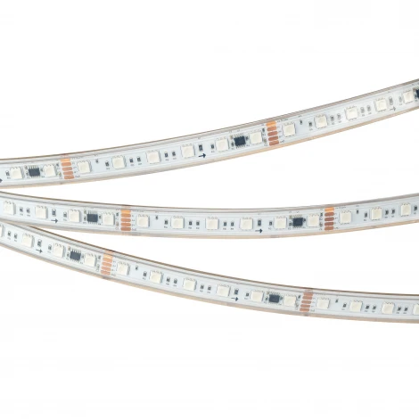 Светодиодная лента герметичная DMX-PS-B60-15mm 24V RGB-PX6 (15W/m, IP67, 5060, 5m) (Arlight, бегущий огонь) 037090
