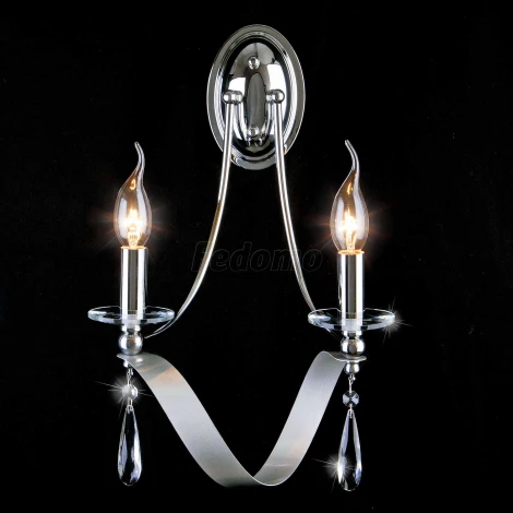 Бра Eurosvet Adelia 60064/2 хром (220V, хрусталь Strotskis, подвески, подсвечник, свеча)