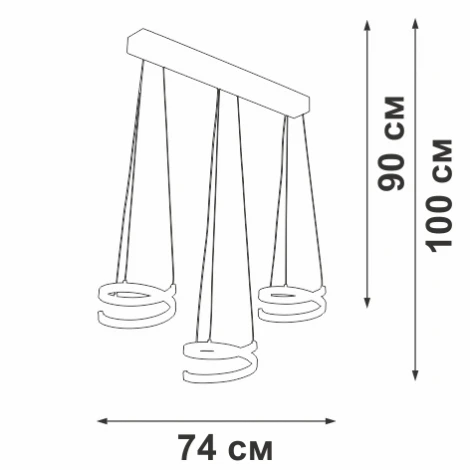 Подвесной светильник светодиодный Vitaluce V3047-1/3S (220V, на тросе)