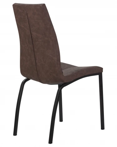 Стул обеденный MARK (черные ножки, коричневая винтажная экокожа (RU-05))
