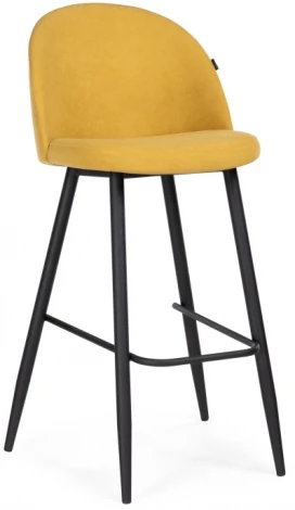 Барный стул Woodville Сондре черный / горчичный 504193