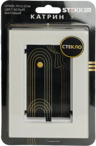 Рамка на 2 поста (белый) Stekker Катрин 49599