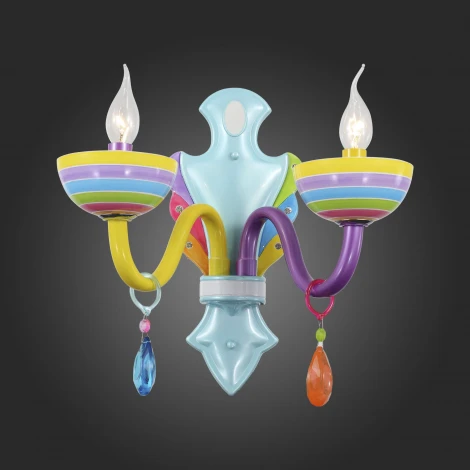 Бра ST Luce Ornato SL672.781.02 (для детской, 220V, подвески, подсвечник, свеча, узор в полоску)