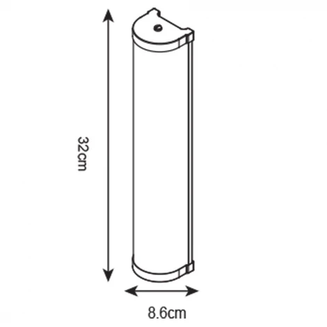 Настенный светильник линейный IP44 влагозащищенный Arte Lamp Aqua-bara A5210AP-2CC