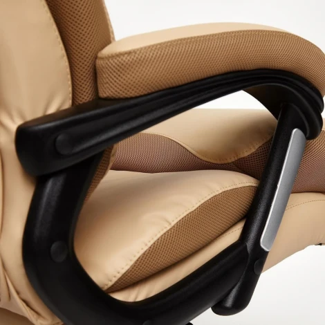 Компьютерное кресло для руководителя Tetchair DUKE (Исскуственая кожа,Ткань/Бежевый)