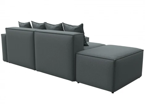 Диван угловой модульный Лига-063 угол правый (ДСП/Пластик/Рогожка/Серый) Лига Диванов 129785