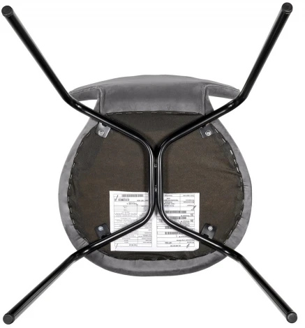 Стул Seven тёмно-серый велюр с чёрными ножками Bradex Home RF 0256