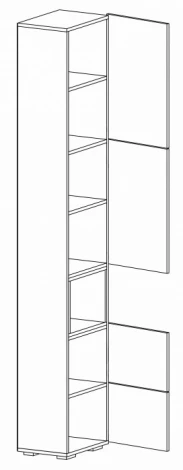 Стеллаж Лонгфорд (Лонгфорд белый / дуб вотан) Woodville арт.563529