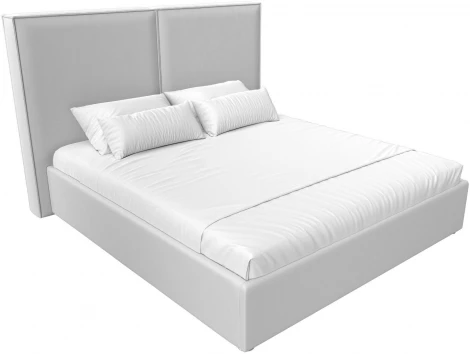 Кровать интерьерная Аура 200 (Белый/Экокожа) Лига Диванов арт.120573