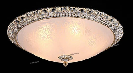 Люстра потолочная Natali Kovaltseva Gisele, 5 ламп, белый с золотом