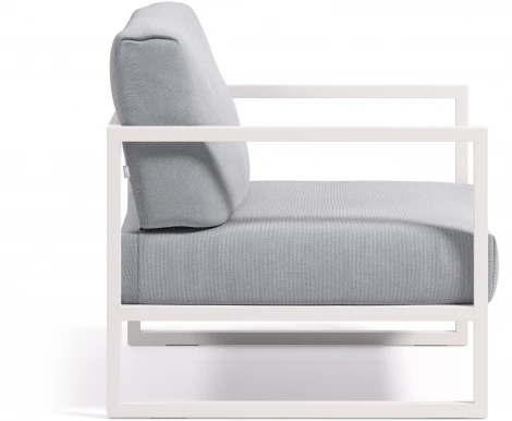 Кресло из ротанга La Forma (ex Julia Grup) Comova (Белый,Синий/ Металл,Алюминий,Пена,Искусственные волокна)