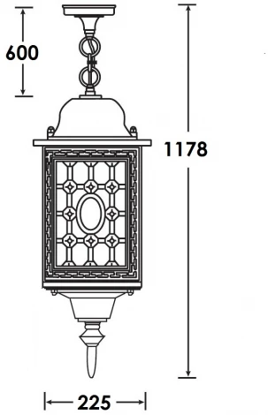 Уличный светильник подвесной Oasis Light 64805L R cover