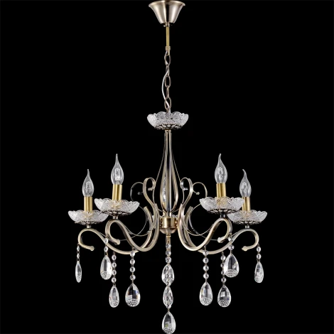 Подвесная люстра Reluce 04205-0.4-05 AB (220V, подвески, на цепи, подсвечник, свеча)