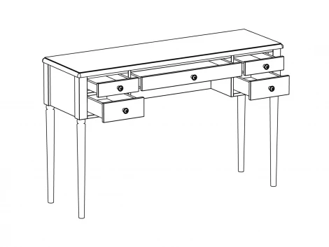 Туалетный столик Blues ОГОГО Обстановочка! 924615 (ЛДСП,МДФ/Зеленый)