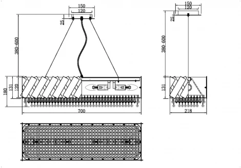 Подвесная люстра Maytoni Artistico MOD017PL-04BS