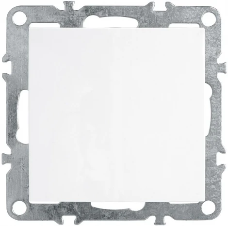 Выключатель одноклавишный (белый) Stekker Эрна 39311