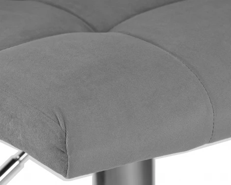 Стул барный DOBRIN CANDY (серый велюр (MJ9-75)) 5006-LM CANDY, цвет сиденья серый (MJ9-75) основания хром