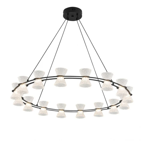 Люстра подвесная Lumion Vinora 8341/54L LEDIO LN черный/прозрачный металл/акрил LED 54W 3000K 220V