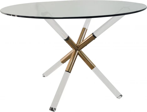 Стол обеденный IST-CASA Брайт MH-08DT, 110x110 см, прозрачный