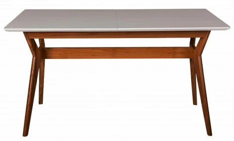 Стол R-Home Нарвик раскладной 120-160 ОРЕХ-Белый