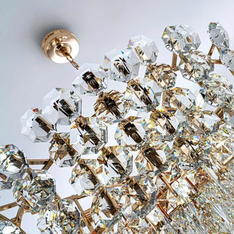 Подвесная люстра хрустальная Modelux MODELUX ML.7550.24 GD