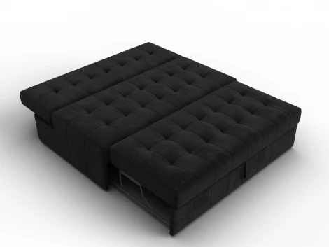 Диван прямой Лига-107 (140) (ЛДСП,Брус,Фанера,Велюр/Черный) Лига Диванов 134911