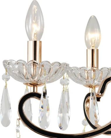 Подвесная люстра Escada Scaleona 2105/5P Gold 5x40Вт E14, металл/хрусталь, золото/прозрачный (220V, на цепи, подсвечник, свеча)