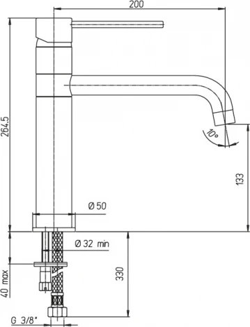 Смеситель Paini Cox 78CR579KM для кухонной мойки