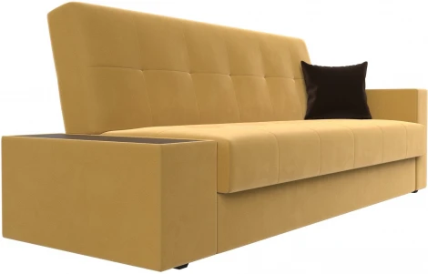 Диван-книжка Лига-020 стол слева (Желтый,Коричневый/Микровельвет) Лига Диванов арт.118495L