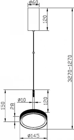 Подвесной светильник Maytoni El MOD041PL-L15WG3K (LED, 220V, на проводе, круглые)