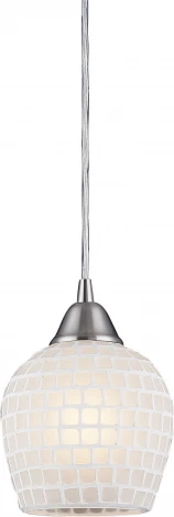 Подвесной светильник N-Light 528 528-1WHT satin nickel / white mosaic