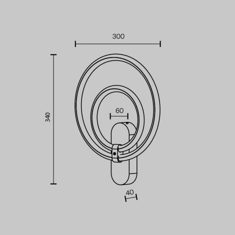 Настенный светильник Maytoni Link MOD357WL-L16BS3K (LED, 220V, кольцо)