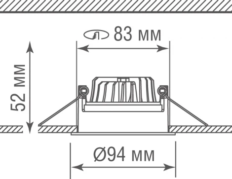 Встраиваемый светильник Donolux Illusion DL20100R10W1W (LED, 220V, круглые)