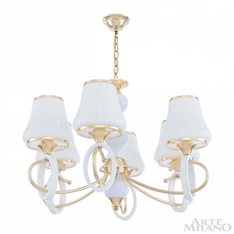 Подвесная люстра Arte Milano Florentia-2387 302387/6 Wh/Gd (220V, на цепи)