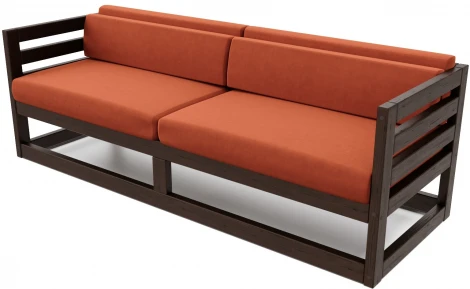 Диван Arsko Магнус Б венге велюр терракотовый