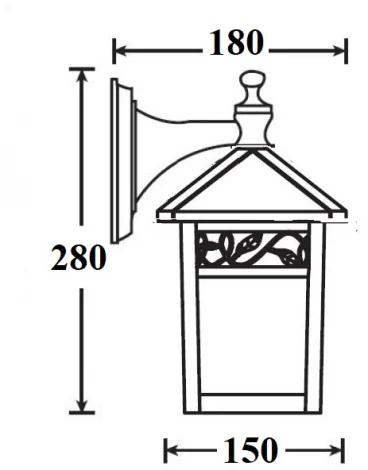 Уличный настенный фонарь Oasis Light KRAKOV 2 87302A/04s Gb (220V, фонарь, под старину, IP44)