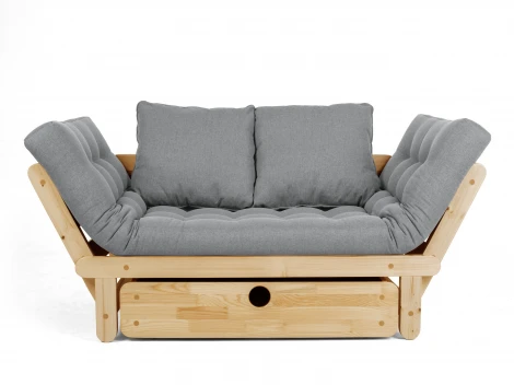 Кушетка Arsko Сламбер BOX сосна серая рогожка