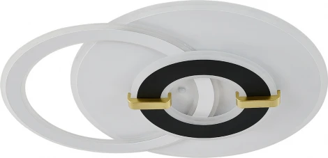 Потолочный светодиодный светильник Escada Antlia 10269/3LED 83Вт, с ПДУ, белый/чёрный/золото (регулировка яркости, 220V, круглые)