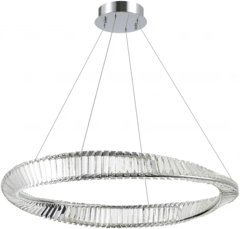 Подвесной светильник ST Luce Ritorto SL6204.121.01 Хром/Прозрачный LED 1*58W 4000K (220V, на тросе, круглые)