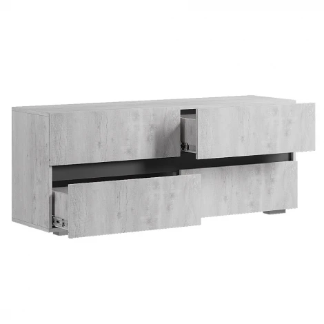 Тумба БТС под ТВ ТБ-07 Мрия, Бетон пайн светлый, графит