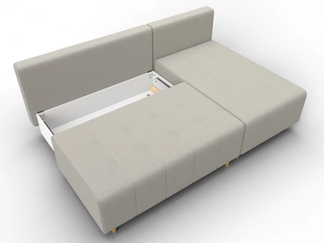 Диван угловой Лига-102 угол универсальный (ДСП,Брус,Фанера,Рогожка/Бежевый) Лига Диванов 134795