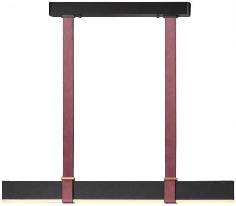 Подвесной светильник Odeon Light Vincent 6629/25L HIGHTECH металл/экокожа/ткань/акрил бордовый/черный IP20 LED 25W 3000K 220V